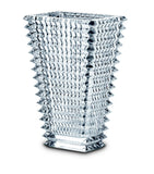Baccarat wave-pattern crystal rectangular vase 30cm - British product