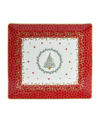 Bernardaud Noël rectangular porcelain tray 22cm x 19.5cm - British product