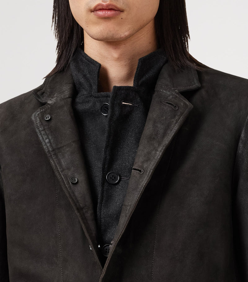 AllSaints Leather Survey Blazer - British fashion product