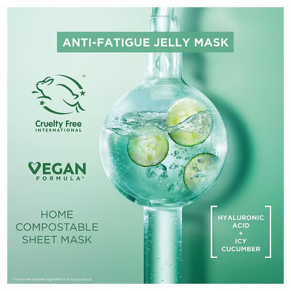 Garnier anti fatigue jelly sheet mask, UK version