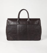 Leather Travel Bag with Grained Calfskin and Twin Handles, 50cm x 58cm x 25cm