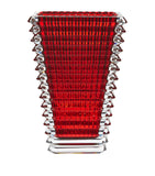 Baccarat rectangular red crystal vase 20cm - British product