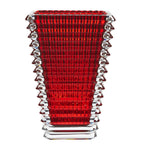 Baccarat rectangular red crystal vase 20cm - British product