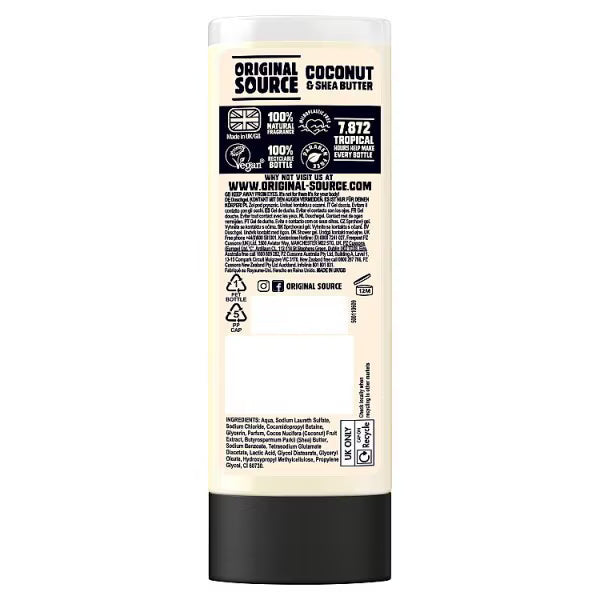 Original Source Coconut Shower Gel 250ml, imported from the UK