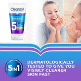 Clearasil 5 in 1 Acne Face Wash 150ml, imported from the UK