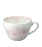 Burleigh Pink Asiatic Pheasants porcelain breakfast cup and saucer set - British product