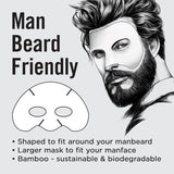 Fuss Free Naturals Men's Anti-Ageing Mask Bearded Pack of 3 - British product