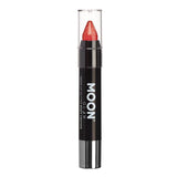 Moon Glow UV glitter body crayons Red, imported from the UK