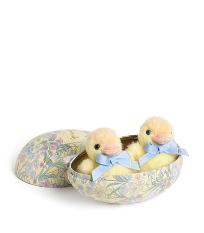 Harrods Plush Chicks in a Tin Egg Soft Toy