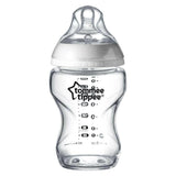 Tommee Tippee Closer to Nature Glass Baby Bottle, Slow Flow Breast-Like Teat with Anti-Colic Valve, 250ml, Pack of 1 GOODS Boots