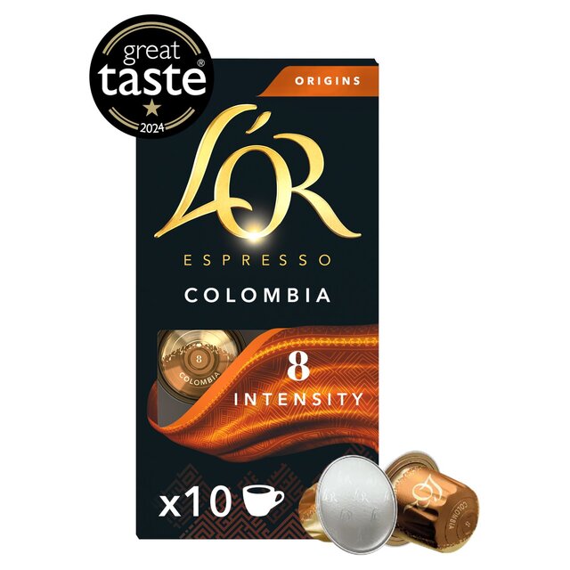 L'OR Colombia Coffee Pods x10 Intensity 8 10 per pack - McGrocer