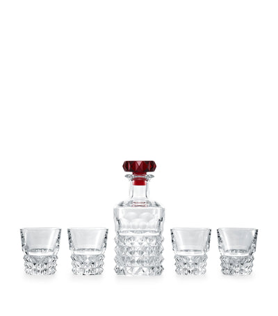Baccarat Louxor Carafe and 4 Tumblers Bar Set