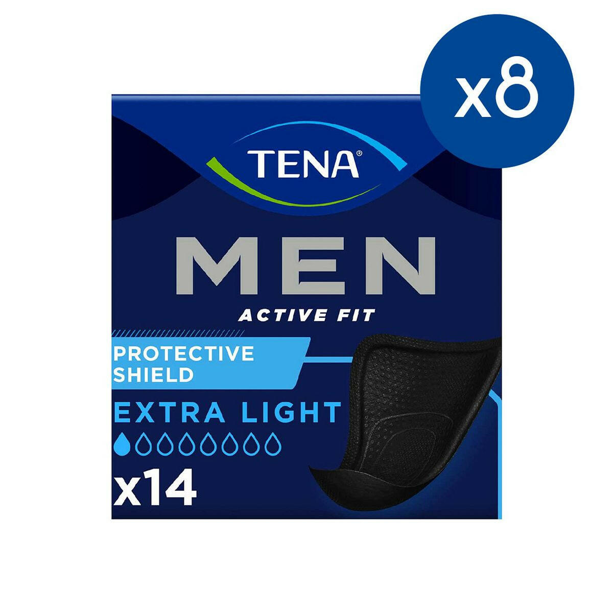 TENA Men Incontinence Protective Shield - Extra Light - 8 packs of 14 Bundle GOODS Boots