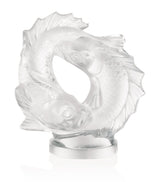 Lalique Crystal Double Fish Sculpture 28.5cm