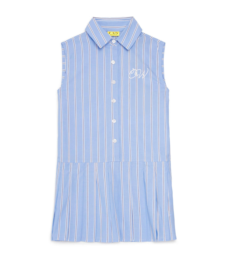Off-White Kids cotton stripe arrows dress 4-12+ years, imported from the UK