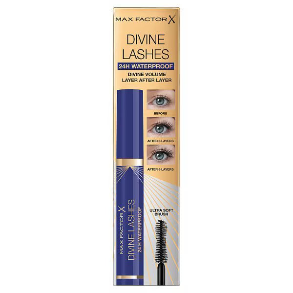 Max Factor Divine Lashes Mascara 003 Black Waterproof, imported from the UK
