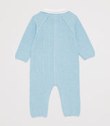Knitted Playsuit with Embroidered Collar for Babies 1-24 Months