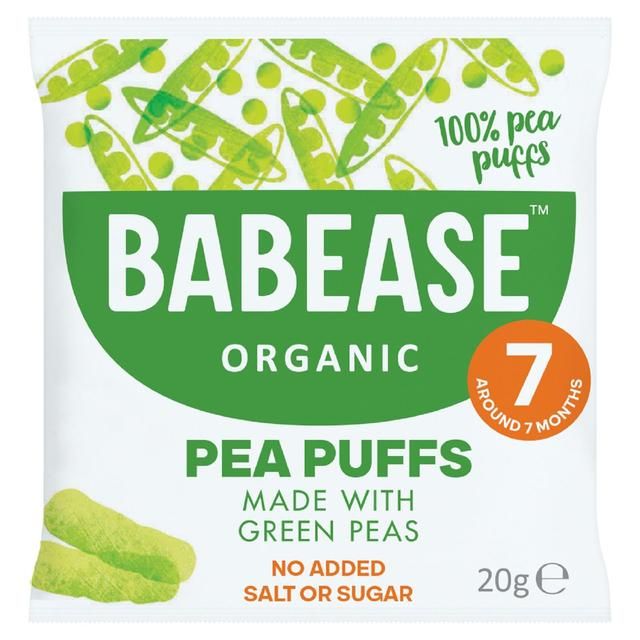 Babease Organic Baby Snack Pea Puffs 7 mths+ 20g - McGrocer