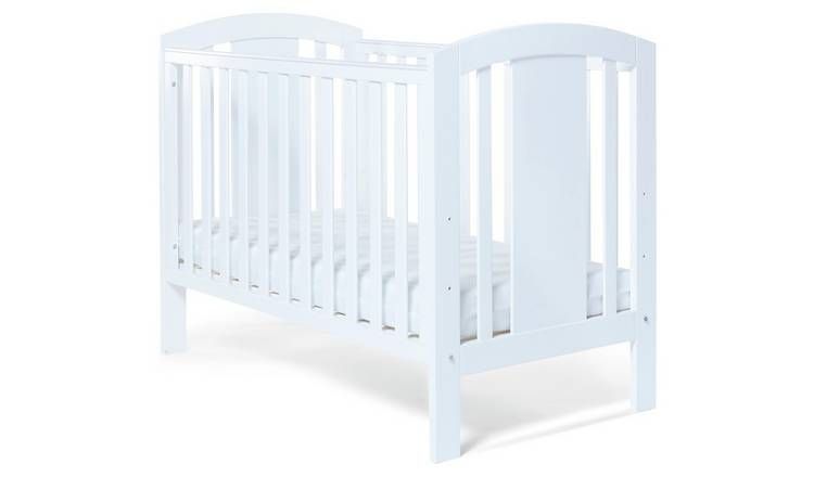 Baby Elegance Laba Baby Cot with Mattress - White - McGrocer