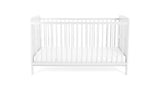 Baby Elegance Travis Baby Cot Bed with Mattress - White - McGrocer