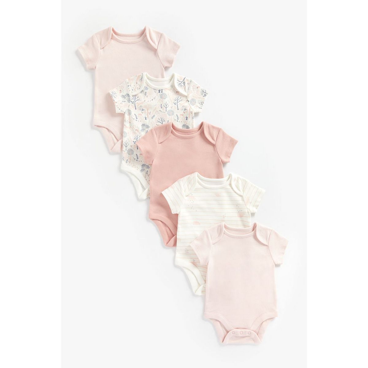 Baby Girl Pink 5 Pack Bodysuits - McGrocer