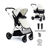 Babymore Mimi 2 in 1 Pram Pushchair - Silver - McGrocer