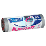 Bacofoil Elasti-Fit Bin Bags 50L 10 per pack - McGrocer