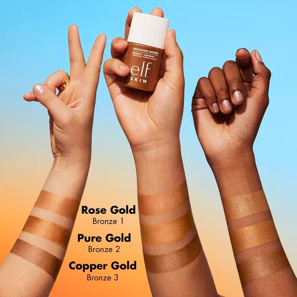 e.l.f. SKIN bronzing drops copper gold 30ml - British product