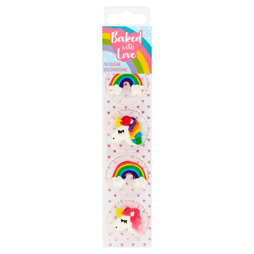 Baked With Love 10 Unicorns Sugar Decorations - McGrocer