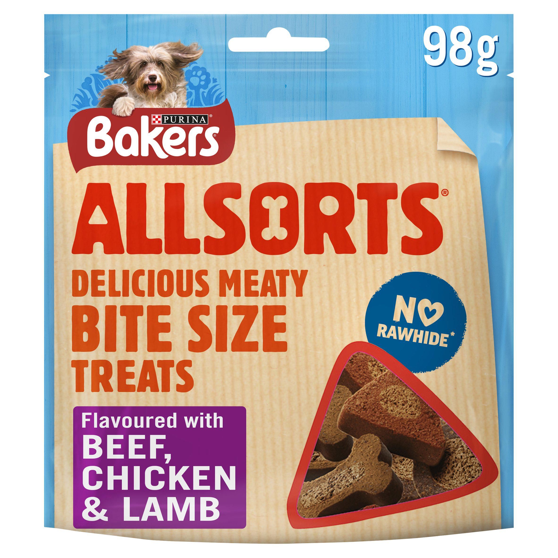 Bakers Allsorts Dog Treats Chicken and Beef 98g - McGrocer