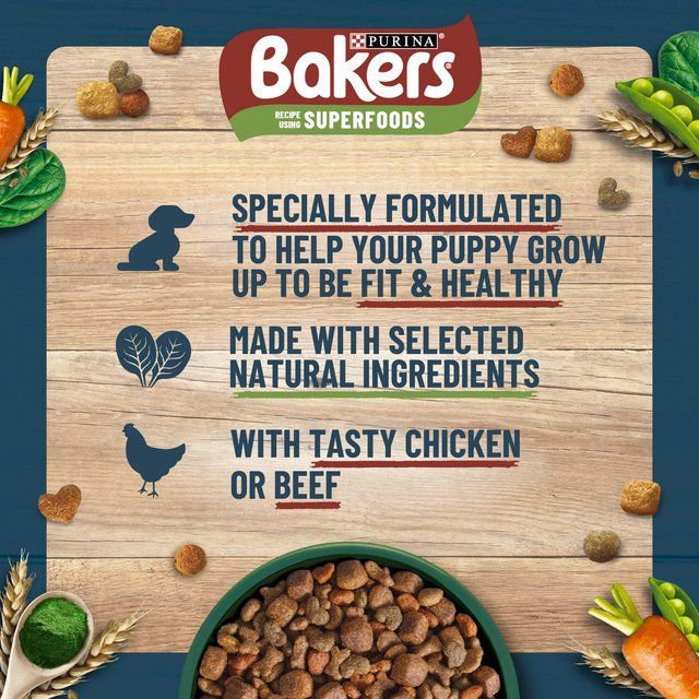 Bakers Puppy Chicken with Vegetables Dry Dog Food 2.85kg - McGrocer