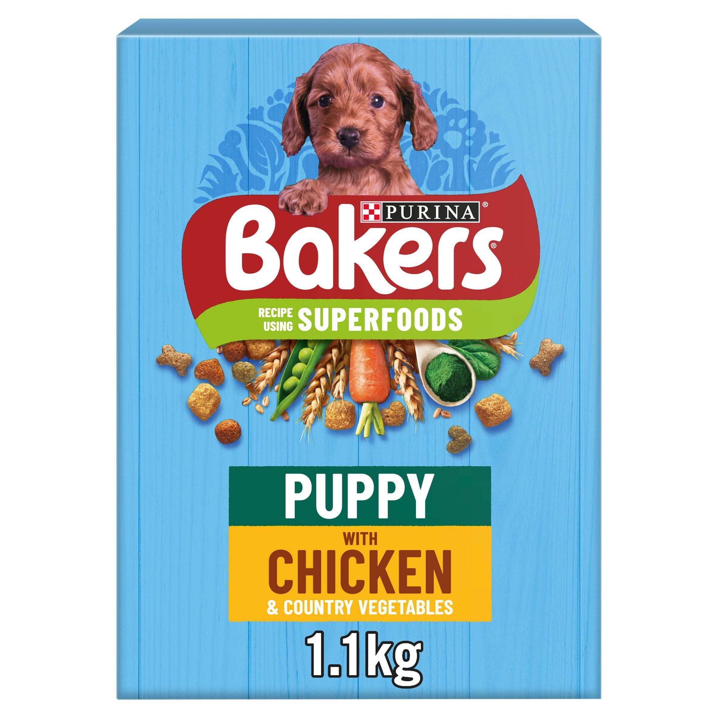 Bakers Puppy Dry Dog Food Chicken and Veg 1.1kg - McGrocer