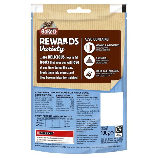 Bakers Rewards Dog Treat Mixed Variety 100g - McGrocer
