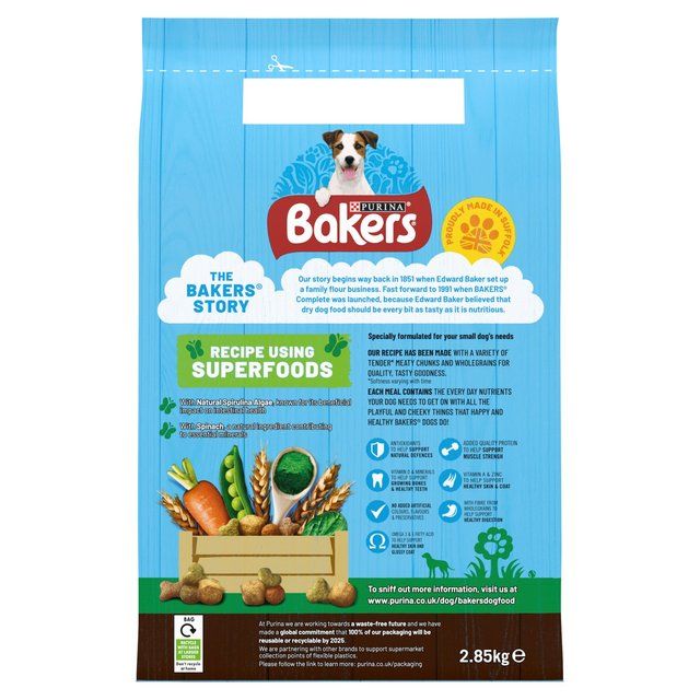 Bakers Small Dog Beef Dry Dog Food 2.85kg - McGrocer