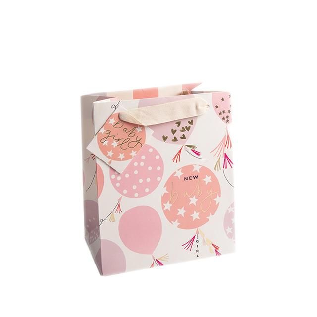 Balloons Baby Girl Small Gift Bag - McGrocer