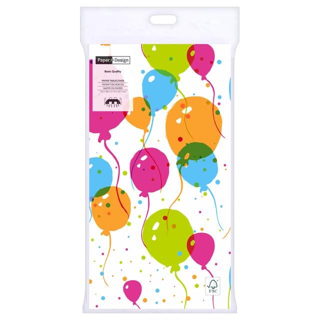 Balloons Paper Table Cover 180x120cm - McGrocer