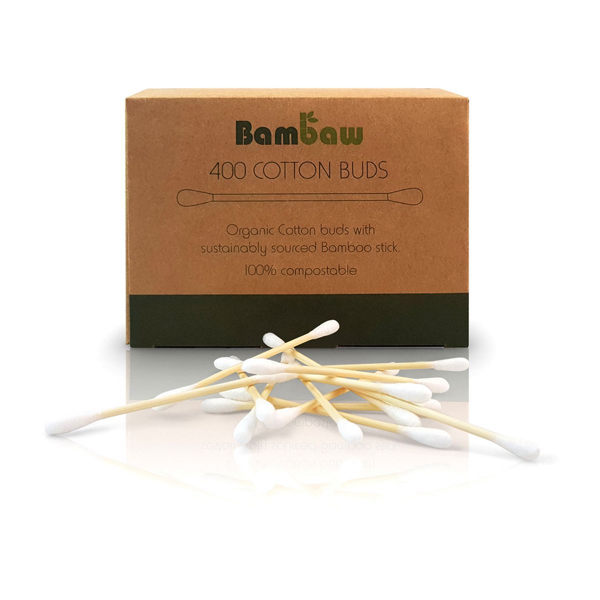Bambaw Bamboo Cotton Buds - Pack Of 400 - McGrocer