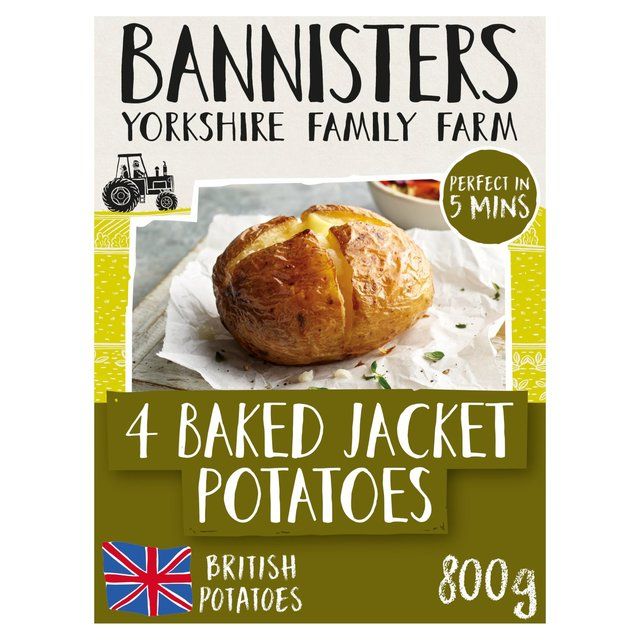 Bannisters Farm 4 Ready Baked Jacket Potatoes 800g - McGrocer
