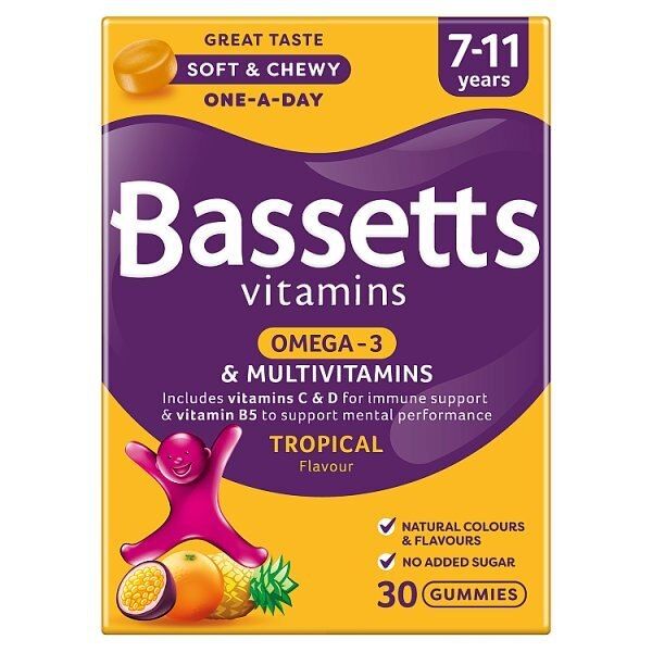 Bassetts Vitamins 7-11 Multivitamins + Omega 3 Pastilles 30s - McGrocer