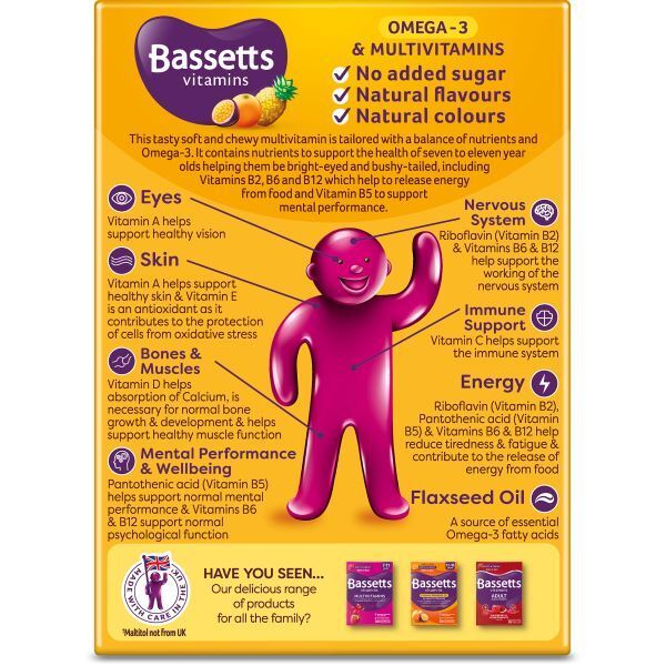 Bassetts Vitamins 7-11 Multivitamins + Omega 3 Pastilles 30s - McGrocer