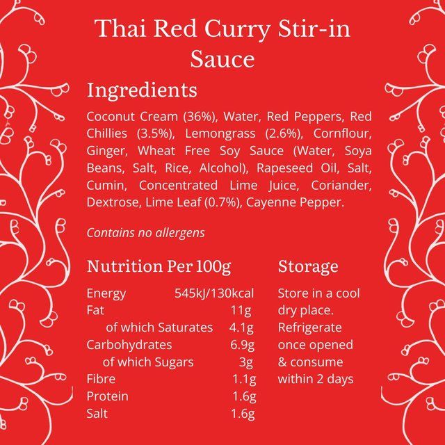 Bay's Kitchen Thai Red Curry Stir-in Sauce 260g - McGrocer