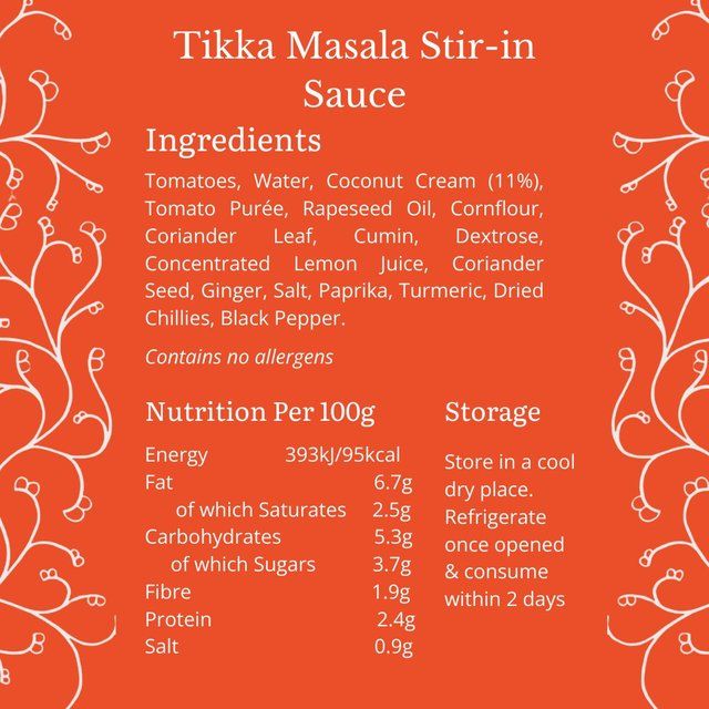 Bay's Kitchen Tikka Masala Low Fodmap Stir-in Sauce 260g - McGrocer