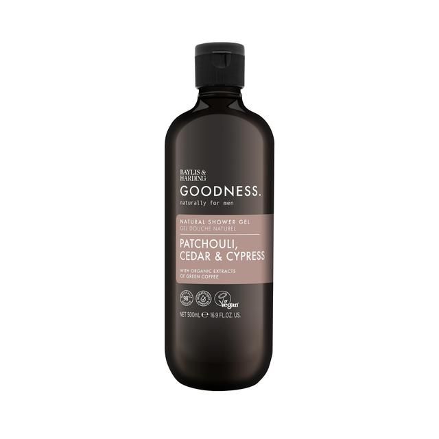 Baylis & Harding Goodness Mens Shower Gel - Patchouli Cedar & Cypress 500ml - McGrocer