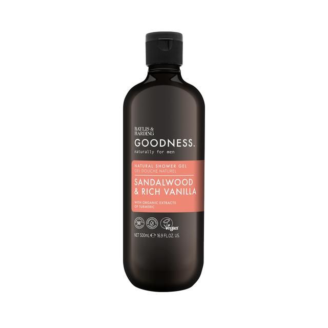 Baylis & Harding Goodness Mens Shower Gel - Sandalwood & Rich Vanilla 500ml - McGrocer