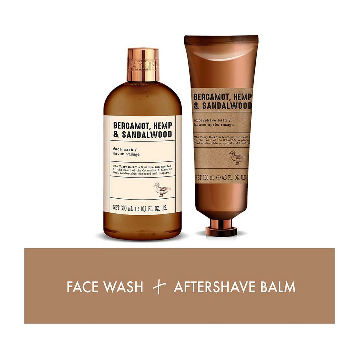 Baylis & Harding The Fuzzy Duck Bergamot, Hemp & Sandalwood Men's Luxury Skincare Duo Gift Set - McGrocer