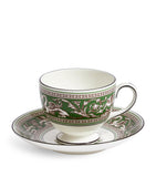 Wedgwood Florentine Verde teacup and saucer (British brand)