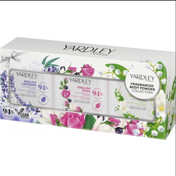 Yardley London Mini Perfumed Body Powder Collection 3x50g (British brand)