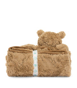 Textured Fur Bear Blanket with Head and Arms for Newborns 56cm x 70cm