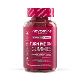 Novomins Libido Raspberry Peach Flavour Gummies Sexual Vitality Support 60 Pack
