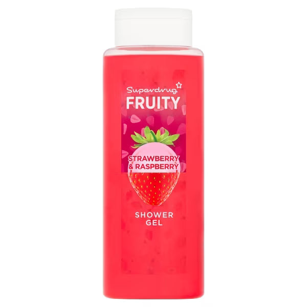 Superdrug Fruity Strawberry and Raspberry Shower Gel 500ml (British brand)